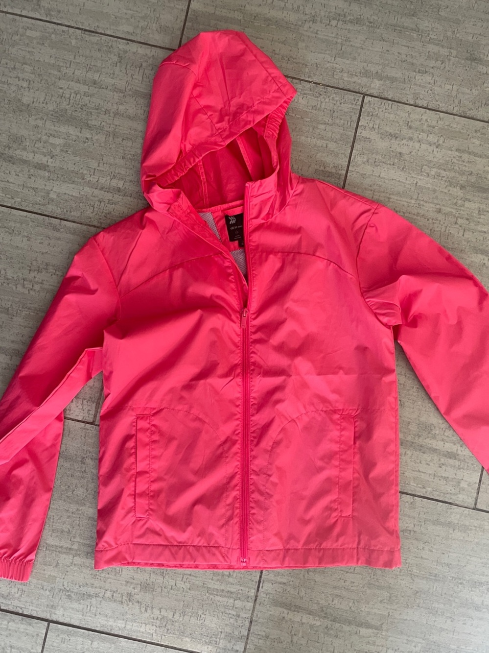 Kids All In Motion Hooded Rain Jacket - Hot Pink